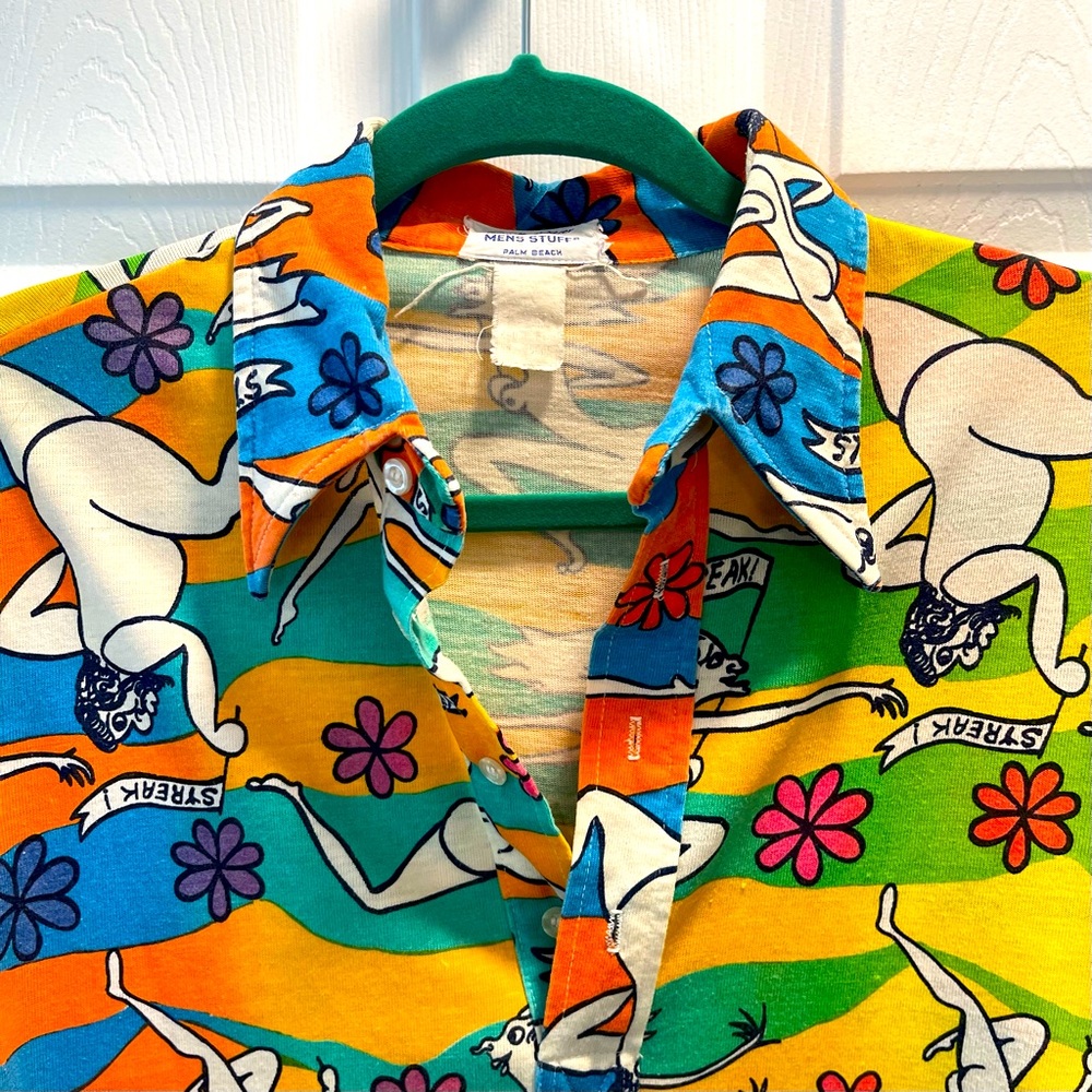 Lilly Pulitzer Mens Stuff Vintage STREAKER PRINT The Ultimate 🦄 Unicorn Shirt 🦄 - Picture 4 of 7